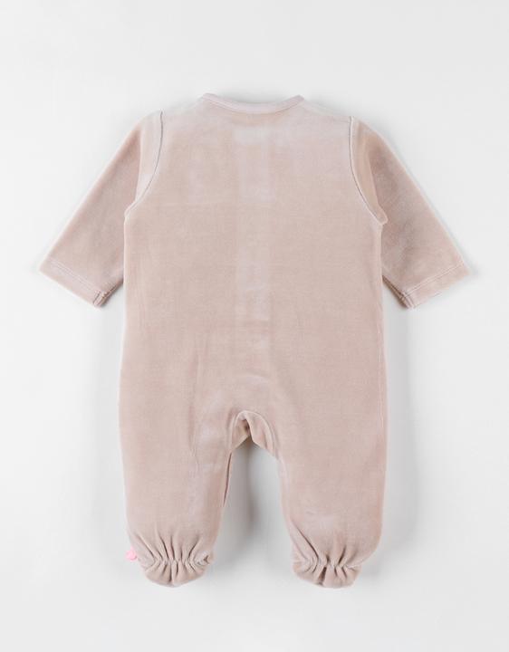 Produktbild Noukies Strampler Velours mit Tigerköpfen Beige Gr. 74 (74)