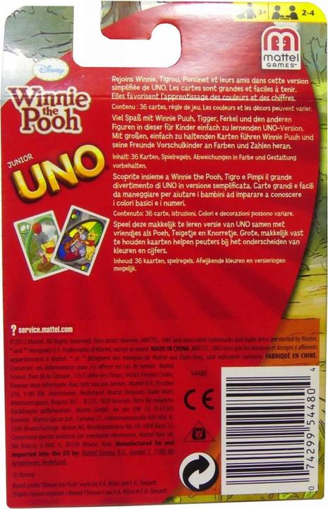 Produktbild Mattel Games UNO Junior mit Winnie Puuh (Deutsch, Französisch, Italienisch)