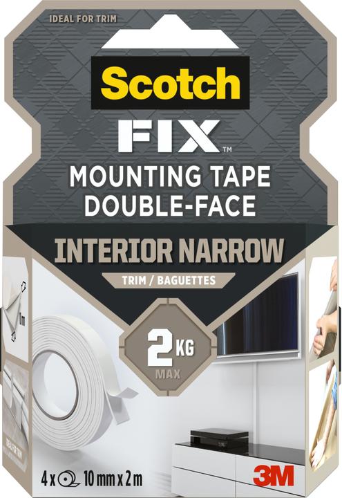 Image du produit Scotch Ruban de montage -Fix, 10 mm x 2 m, blanc (10 mm)