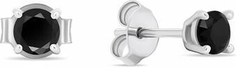 Produktbild Brilio Silver - Silver stud earrings with black zircons EA580WBC - Diameter: 0.4 cm