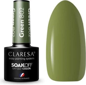Actual product image Claresa Soak Off Uv/Led Green Gel Polish 802 5G (Green, UV gel varnish)