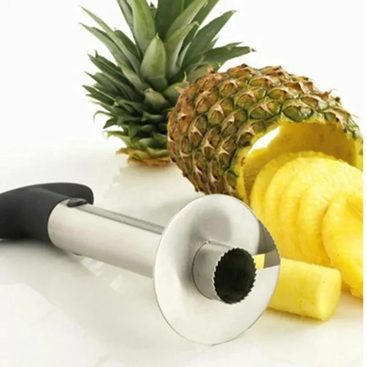 Actual product image ASMI Stainless steel pineapple corer, pineapple slicer black