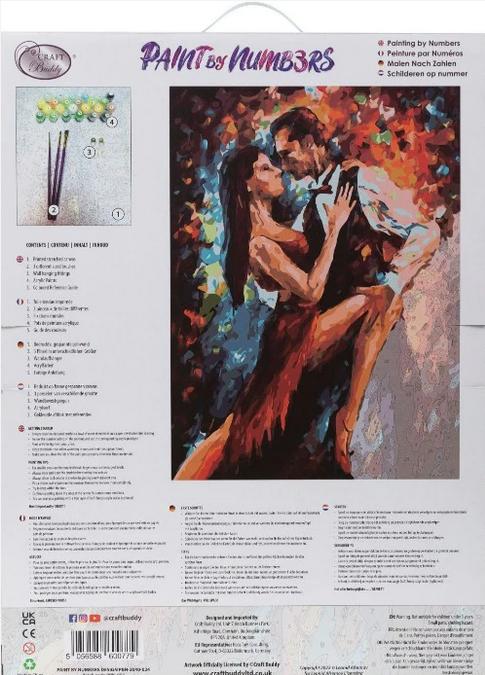 Produktbild Craft Buddy Paint by Numbers "Kiss in Melody" 30 x 40 cm