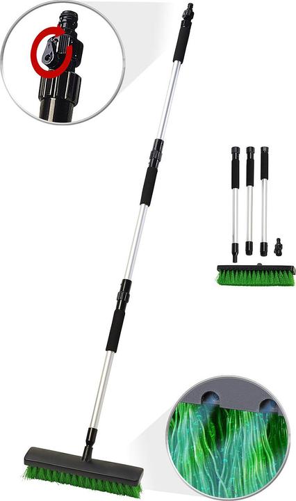 Produktbild Royal Gardineer 2in1-Waschbesen mit Gartenschlauch-Klick-Anschluss (1 Stk.)