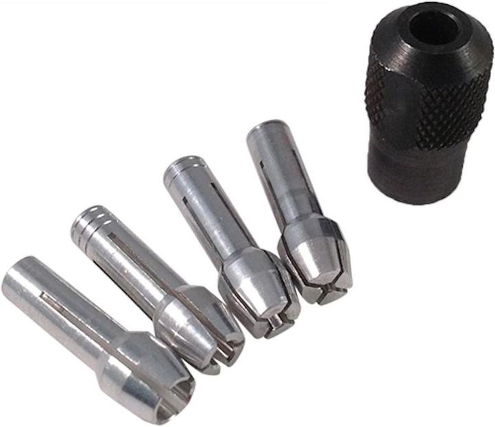 Actual product image Dremel Collet set (clamping nut, collets 0.8 / 1.6 / 2.4 / 3.2 mm) (5 pieces)