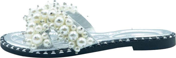Actual product image Where's That From Womens/Ladies Eve Pearl Flat Heel Sliders (37)