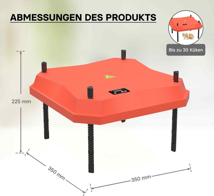 Produktbild Fudajo 35x35cm Küken-Wärmeplatte Temperaturregler 25W Heizplatte Kükenaufzucht (50 W)