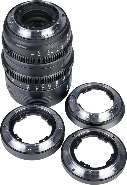 Immagine prodotto Sirui VP-1-3B VISION PRIME T1.4 Full-frame Cine Lens 24mm&35mm&50mm Black mit Wechsel Mount (C-mount, Full-frame)