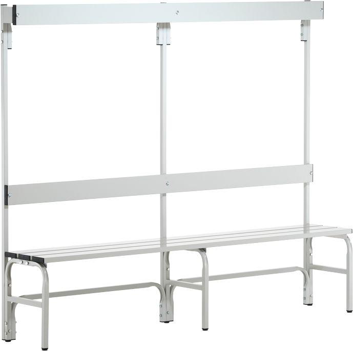 Immagine prodotto Sypro Panca in acciaio per spogliatoi, alt. x prof. 1650 x 375 mm, un lato utile (200 cm, 165 cm)