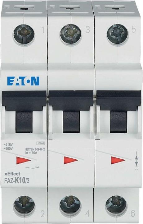 Produktbild Eaton MOE FAZ-K10/3 LS-Schalter K-Char 10A, 3p