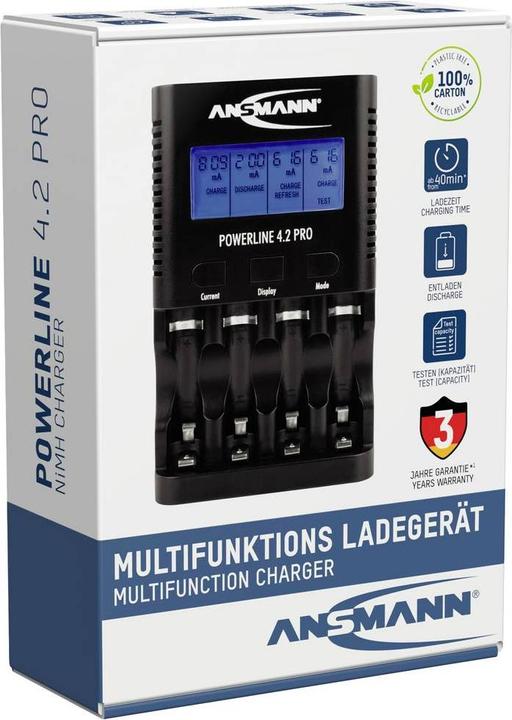 Immagine prodotto Ansmann Powerline 4.2 Pro (1 pz., HR03, Caricabatterie senza batteria)