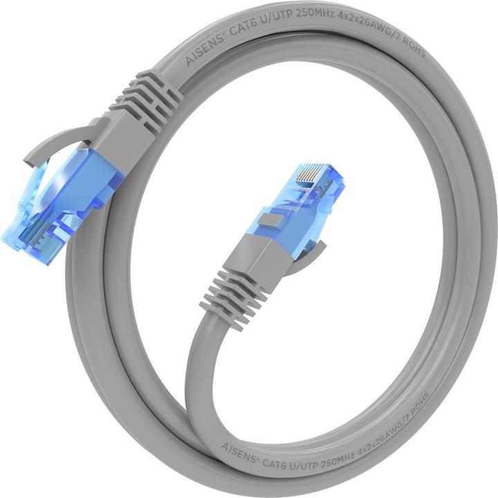 Produktbild Aisens CABLE RED LATIGUILLO RJ45 CAT.6 UTP AWG26 CCA GRIS 1.5M (U/UTP, CAT6, 1.50 m)