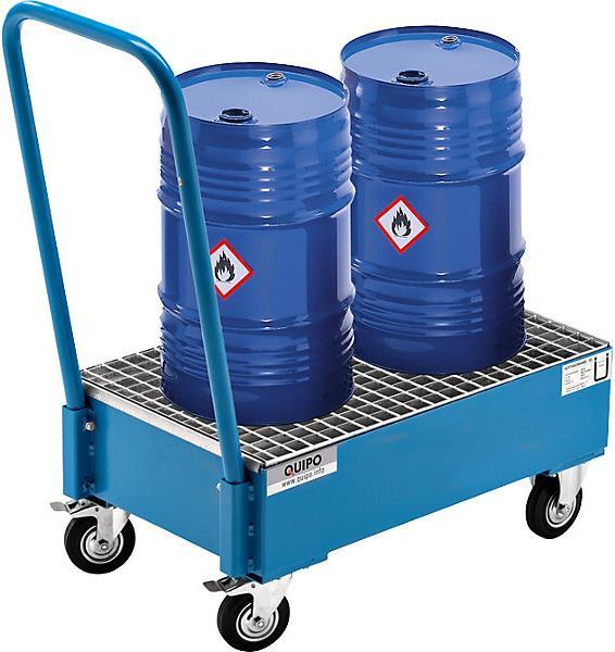 Produktbild eurokraft basic Fahrbare Auffangwanne aus Stahlblech (320 kg)