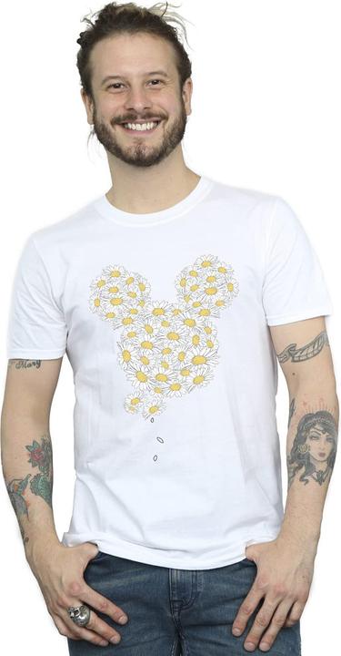Actual product image Mickey Mouse Mens Chamomile Head Cotton T-Shirt (L)