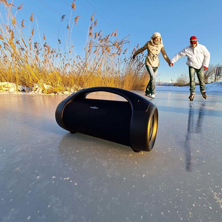 Actual product image Nedis Bluetooth® Party Boombox 6 hrs 2.0 50 W Media Playback: AUX/USB IPX5 Linkable Carrying Handle (6 h, Rechargeable battery operated)