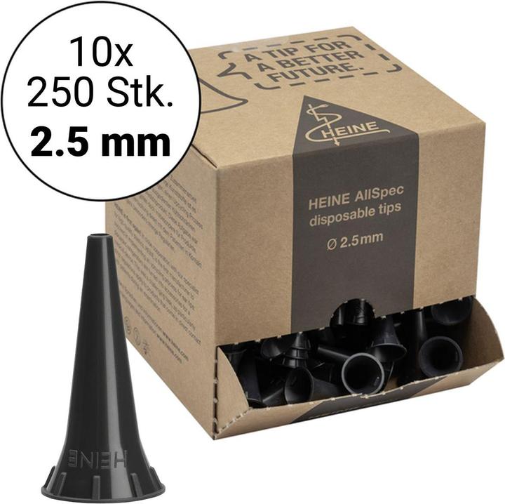 Produktbild Heine AllSpec Einweg-Tips 2.5 mm - 10x 250 Otoskop-Trichter