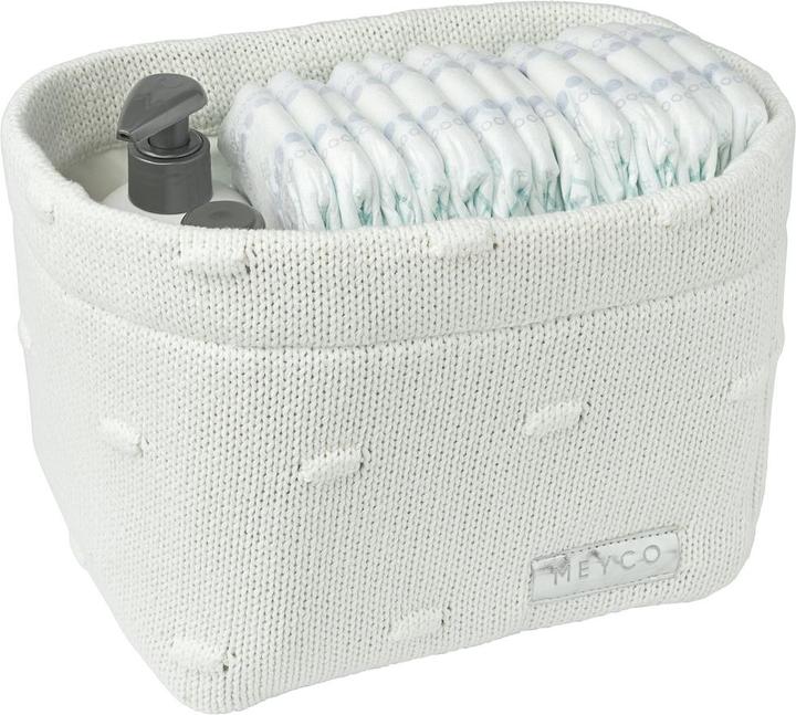 Image du produit Meyco Panier à langer small Knots blanc cassé