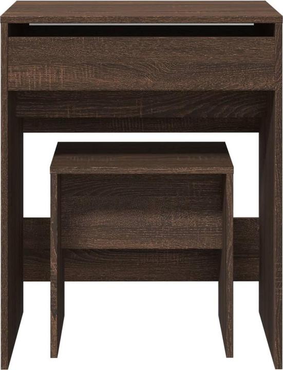 Image du produit VidaXL Coiffeuse avec tabouret 60 x 40 x 113,5 cm (60 x 40 x 75 cm)
