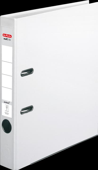 Produktbild Herlitz Mappe maX.file protect, Rückenbreite: 50 mm, weiss DIN A4, PP-Kunststoffeinband, Kantenschutz (A4, 50 mm, 1 Stück)