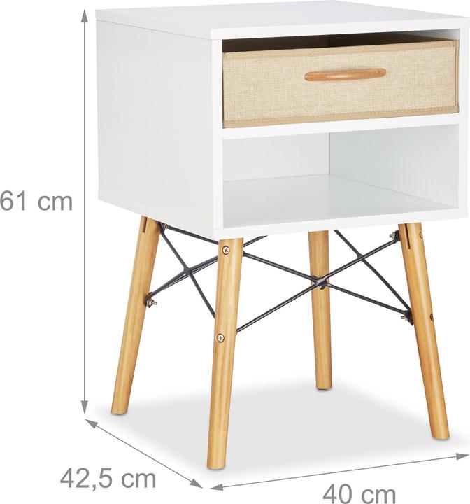 Image du produit Relaxdays Table de chevet 2 (40 x 42 x 61 cm)