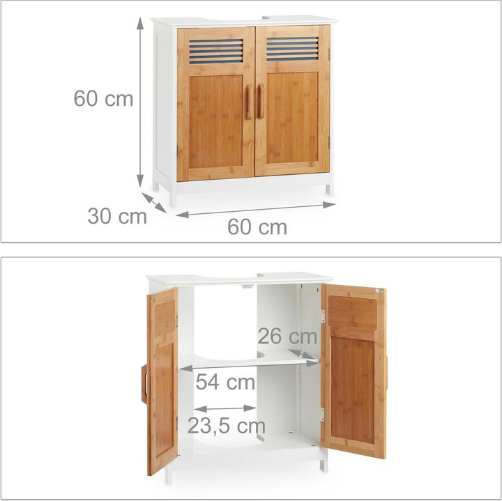 Actual product image Relaxdays Vanity unit (60 x 30 x 60 cm)