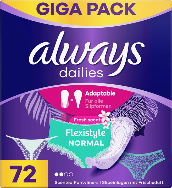 Immagine prodotto Always Dailies Flexistyle (72 x, Fodere per mutande)