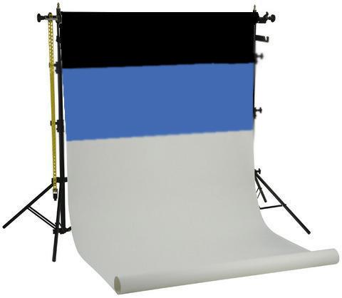 Produktbild Falcon Eyes Hintergrundsystem SPK-3 inkl. 3 Rollen Schwarz/Weiss/Blau 1,35x11 m (135 cm, 1100 cm)
