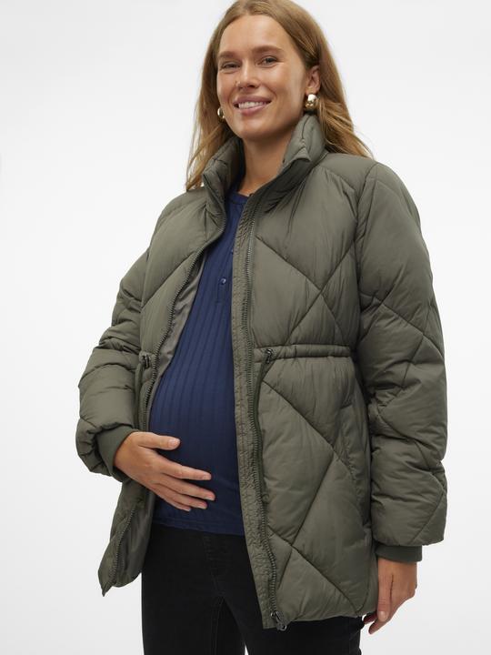 Produktbild Mamalicious Hoch geschlossen Gerippte Ärmelbündchen Mantel Jacke (XL)