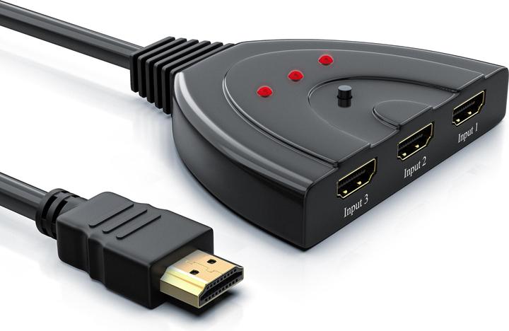 Actual product image CSL 3 Port HDMI Switch Full HD 1080p, automatic switching / 3D / HDCP / CEC