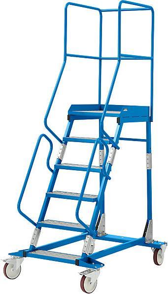 Produktbild eurokraft pro Mobile Podestleiter PREMIUM (Plattformleiter, 146 cm)
