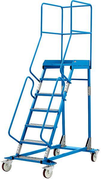 Actual product image eurokraft pro Mobile platform ladder PREMIUM (Platform ladder, 161 cm)