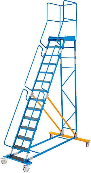 Produktbild eurokraft pro Mobile Podestleiter PREMIUM (Plattformleiter, 264.50 cm)