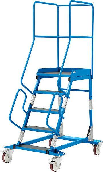 Produktbild eurokraft pro Mobile Podestleiter PREMIUM (Plattformleiter, 131 cm)