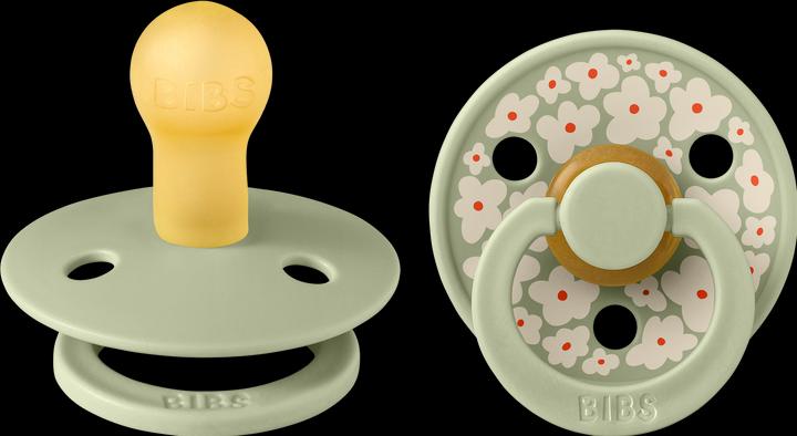 Actual product image Bibs Studio Nuggi Colour 2 PACK Latex Round 0-6m Jasmine Ivory Mix (2 x, up to 6 M.)