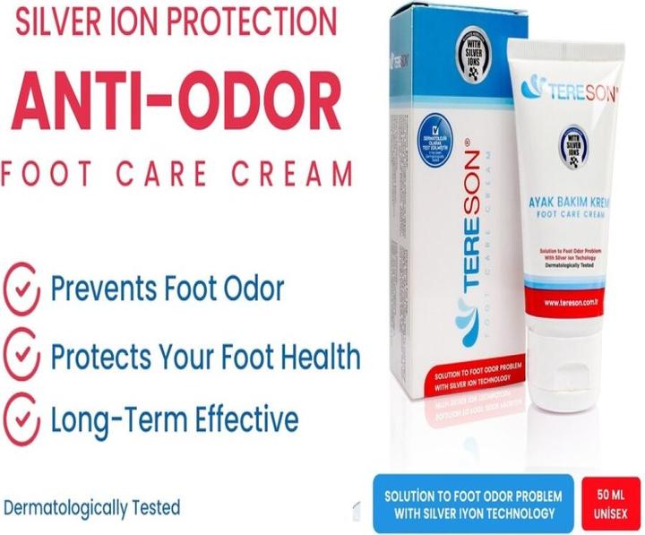 Immagine prodotto Tereson Crema piedi, crema contro l'odore dei piedi, unisex, 50 ml (Deodorante per piedi e polvere, 50 ml)