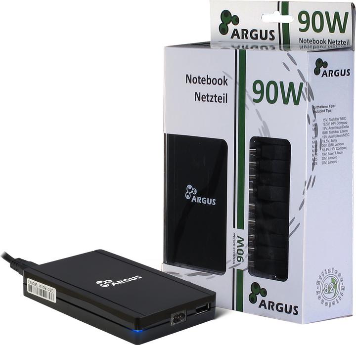 Immagine prodotto Intertech Argus USN90-UCB adattatore universale per notebook con porta USB che regola automaticamente le (90 W)