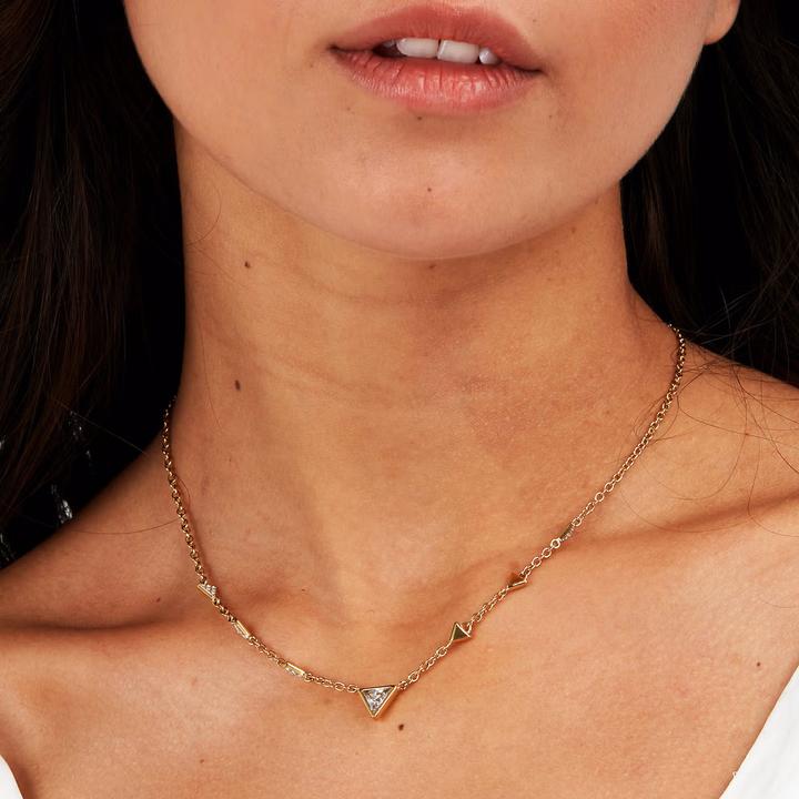 Image du produit Morellato Décent collier en or plaqué avec des cristaux brillants SAWY01 (Acier inoxydable, 40 - 45 cm)