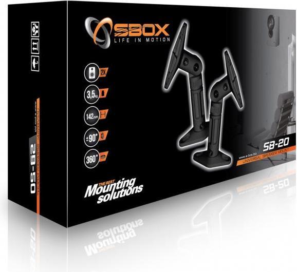 Produktbild Sbox SB-20 (1 Paar, Wandmontage, Neigbar, Drehbar)