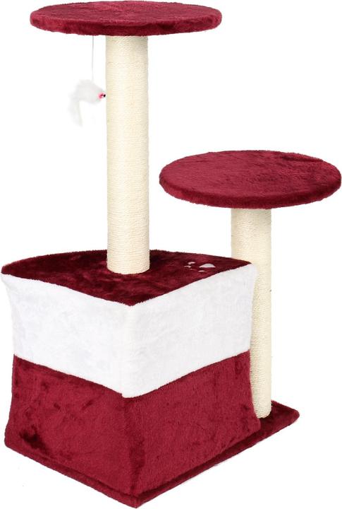Image du produit Wiltec Arbre à chat rouge 71cm Arbre d’escalade Arbre de grattage Jeu Chats (71 cm, Rouge)