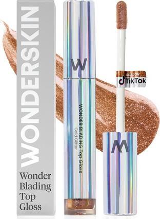 Wonderskin - Wonder Blading Top Gloss Gold Glitter (Pink)