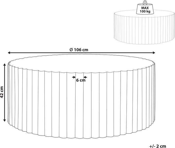 Produktbild Beliani Pozza (106 x 42 cm)