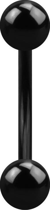 Produktbild Star Piercing Banane schwarz mit zwei Kugeln (Chirurgenstahl 316L)