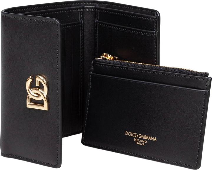 Produktbild Dolce & Gabbana leather wallet with metal dg logo