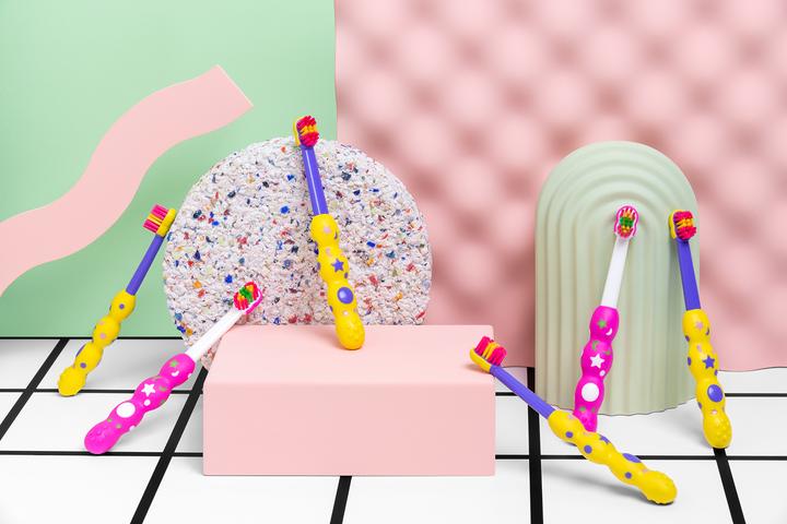 Actual product image Nordics Toothbrush for Children Yellow 4080 Super Softics - (Soft)