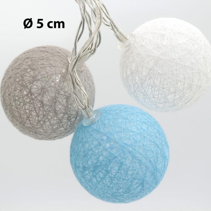 Image du produit Hermex 2.2m Chaîne lumineuse LED Boule Chaîne lumineuse Boule Guirlande lumineuse Décoration (2.20 m)