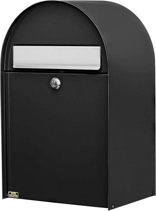 Produktbild Burg Wächter Briefkasten Stahl verzinkt BxHxT 475/300/222 mm Nordic 680 schwarz mit Öffnungsstopp
