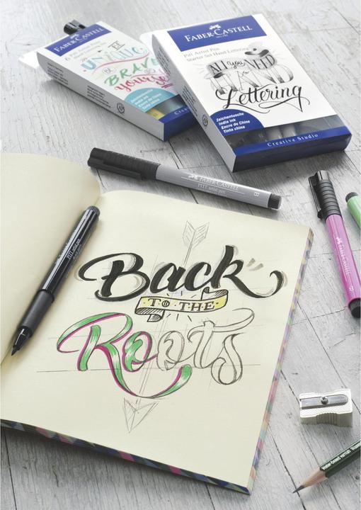 Produktbild Faber-Castell Pitt Artist Pen Handlettering (Grau, Schwarz, 9 x)