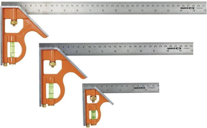 Produktbild Bahco Schiebbarer Kombinationswinkel mit Reissnadel 400 mm