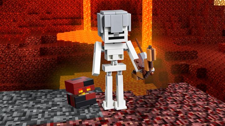 Produktbild LEGO Skelett mit Magmawürfel (21150, LEGO Minecraft)