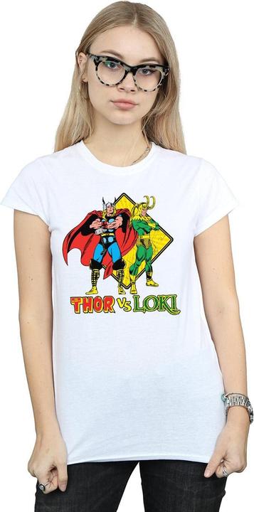 Actual product image Womens/Ladies Thor Vs Loki Cotton T-Shirt (L)